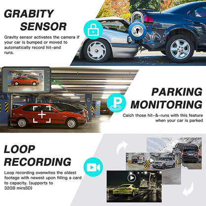 DashProof 4-Inch Front & Rear Dash Cam