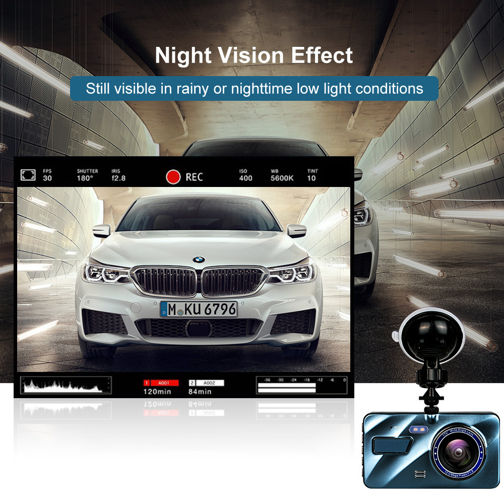 DashProof 4-Inch Front & Rear Dash Cam
