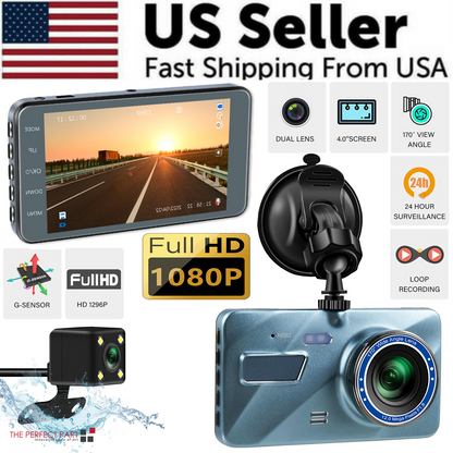 DashProof 4-Inch Front & Rear Dash Cam